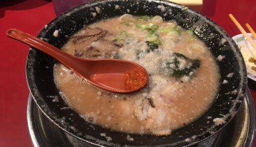 熊本最強の濃厚豚骨ラーメン「火の国文龍」は高菜とにんにく醤油を入れるのがおすすめ！